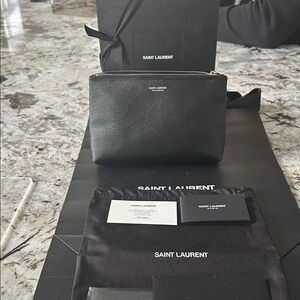 Saint Laurent Black Toiletry Bag